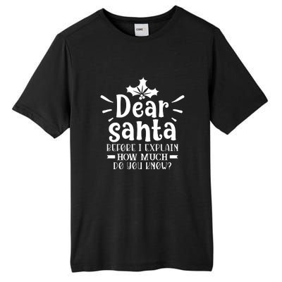 Dear Santa Before I Explain Tall Fusion ChromaSoft Performance T-Shirt