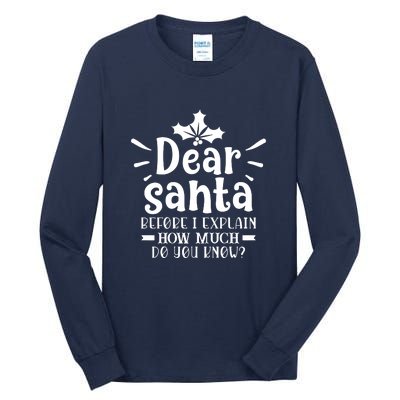 Dear Santa Before I Explain Tall Long Sleeve T-Shirt