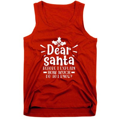 Dear Santa Before I Explain Tank Top