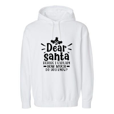 Dear Santa Before I Explain Garment-Dyed Fleece Hoodie