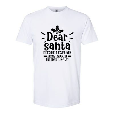 Dear Santa Before I Explain Softstyle CVC T-Shirt