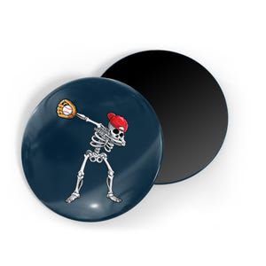 Dabbing Skeleton Baseball Halloween Player Catcher Pitcher Magnet