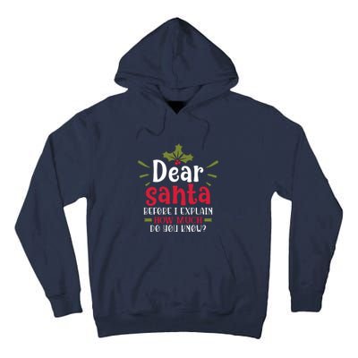 Dear Santa Before I Explain Tall Hoodie