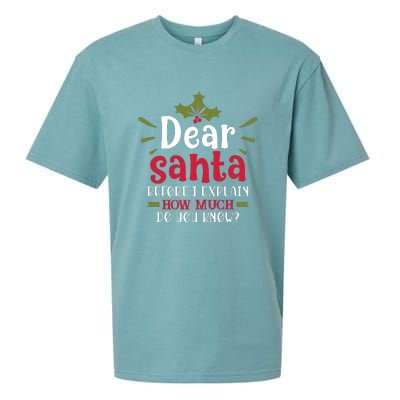 Dear Santa Before I Explain Sueded Cloud Jersey T-Shirt