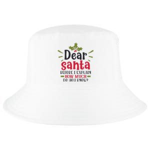 Dear Santa Before I Explain Cool Comfort Performance Bucket Hat