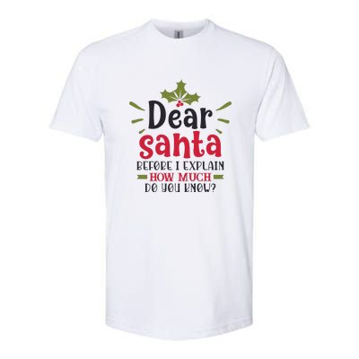 Dear Santa Before I Explain Softstyle CVC T-Shirt