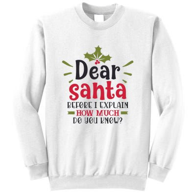 Dear Santa Before I Explain Sweatshirt