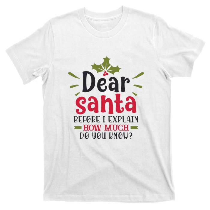 Dear Santa Before I Explain T-Shirt