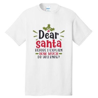 Dear Santa Before I Explain Tall T-Shirt