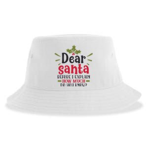 Dear Santa Before I Explain Sustainable Bucket Hat