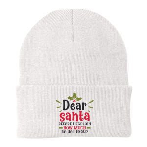 Dear Santa Before I Explain Knit Cap Winter Beanie