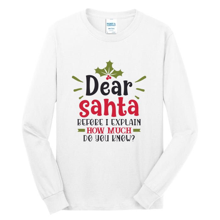 Dear Santa Before I Explain Tall Long Sleeve T-Shirt