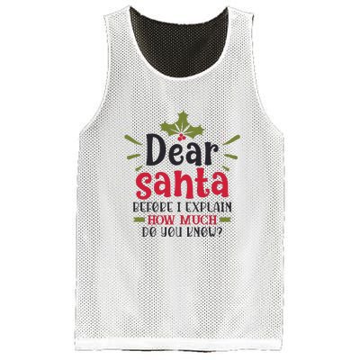 Dear Santa Before I Explain Mesh Reversible Basketball Jersey Tank