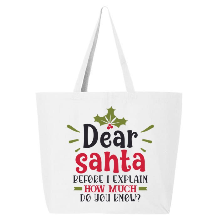 Dear Santa Before I Explain 25L Jumbo Tote