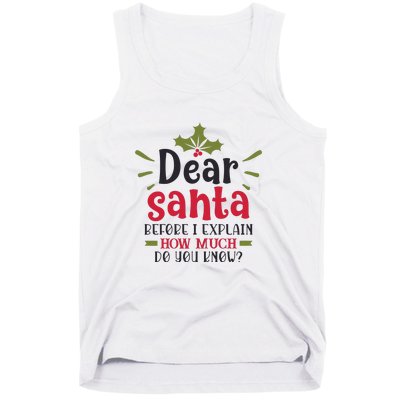 Dear Santa Before I Explain Tank Top