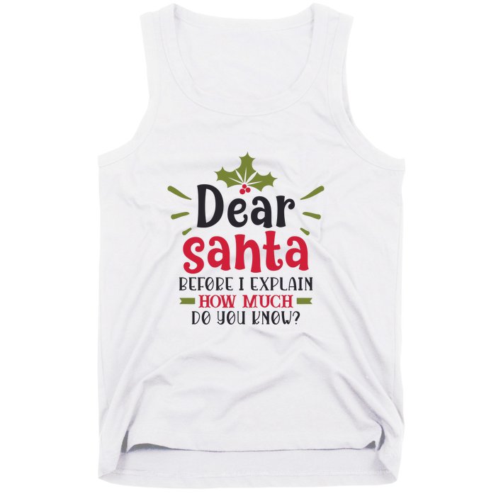 Dear Santa Before I Explain Tank Top