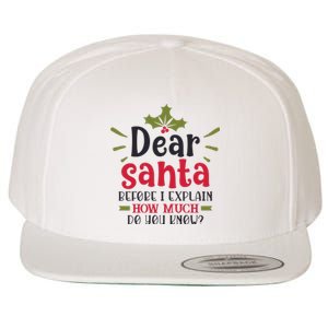 Dear Santa Before I Explain Wool Snapback Cap