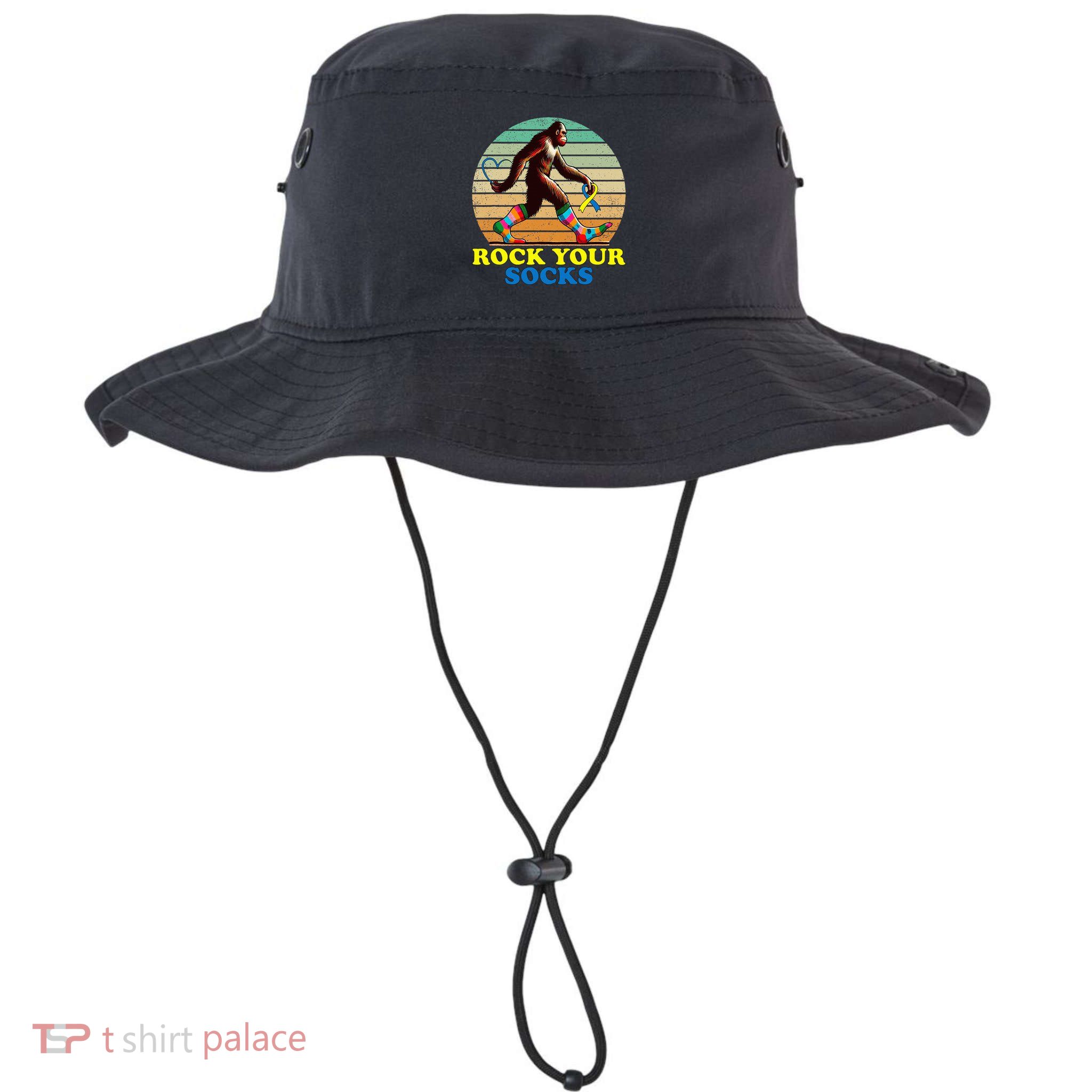 Down Syndrome Bigfoot Rock Your Socks Awareness Sasquatch Bucket Hat