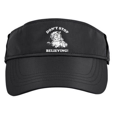 Dont Stop Believing Santa Claus Christmasvintage Adult Drive Performance Visor