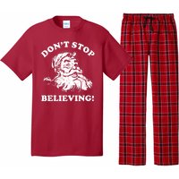 Dont Stop Believing Santa Claus Christmasvintage Pajama Set