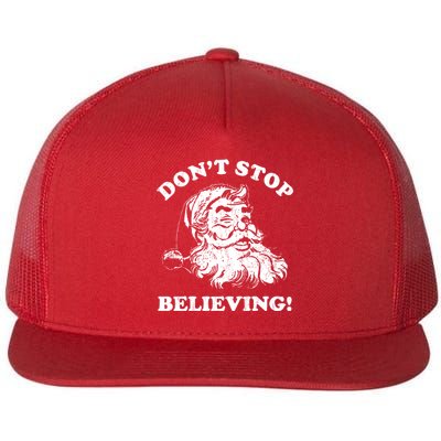 Dont Stop Believing Santa Claus Christmasvintage Flatbill Hat