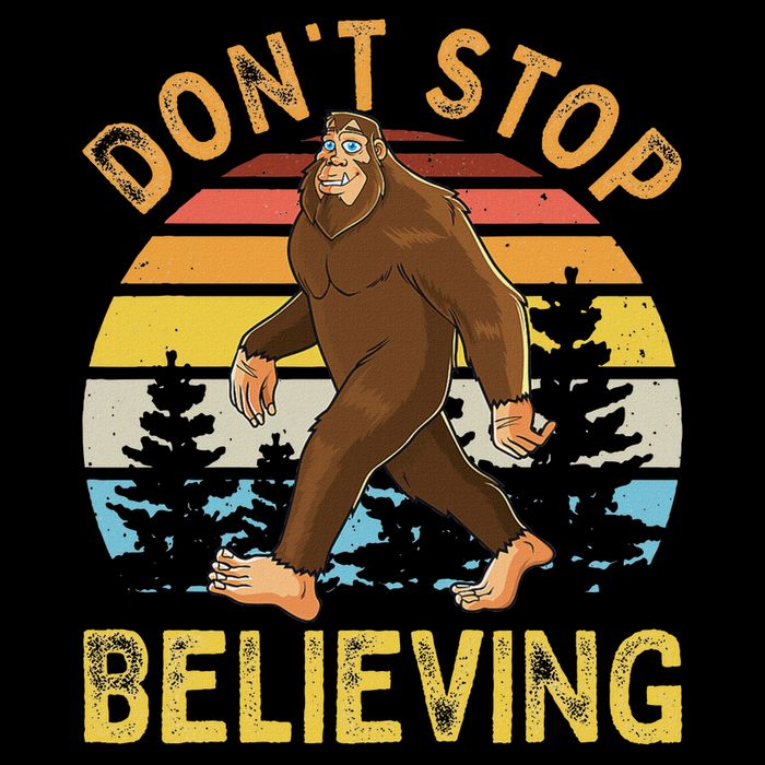 Don't Stop Believing Funny Bigfoot Women Flat Bill Trucker Hat