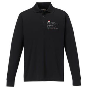 Dear Santa Before I Explain How Much Do You Know Christmas Performance Long Sleeve Polo