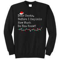 Dear Santa Before I Explain How Much Do You Know Christmas Sweatshirt