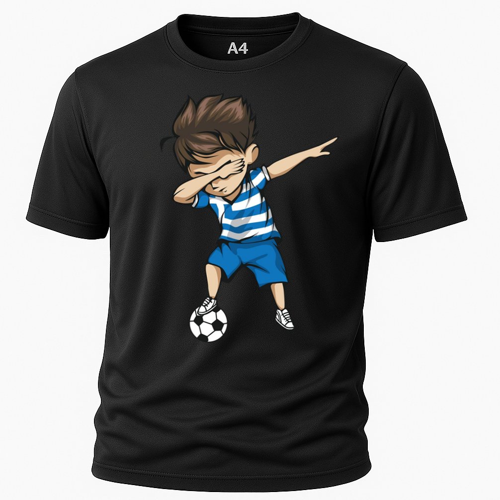 Dabbing Soccer Boy Greece Performance Shirt