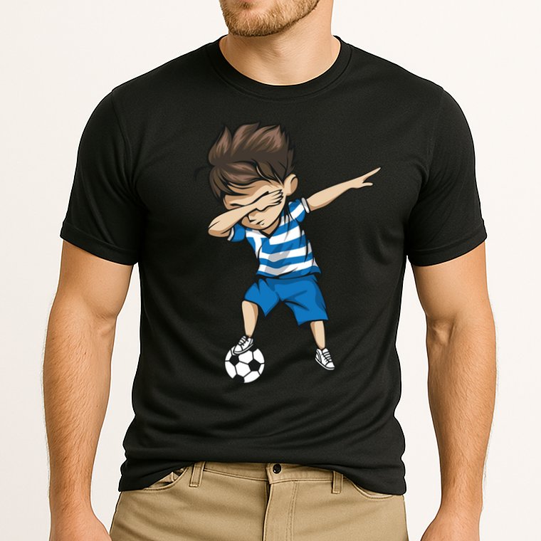 Dabbing Soccer Boy Greece Performance Shirt