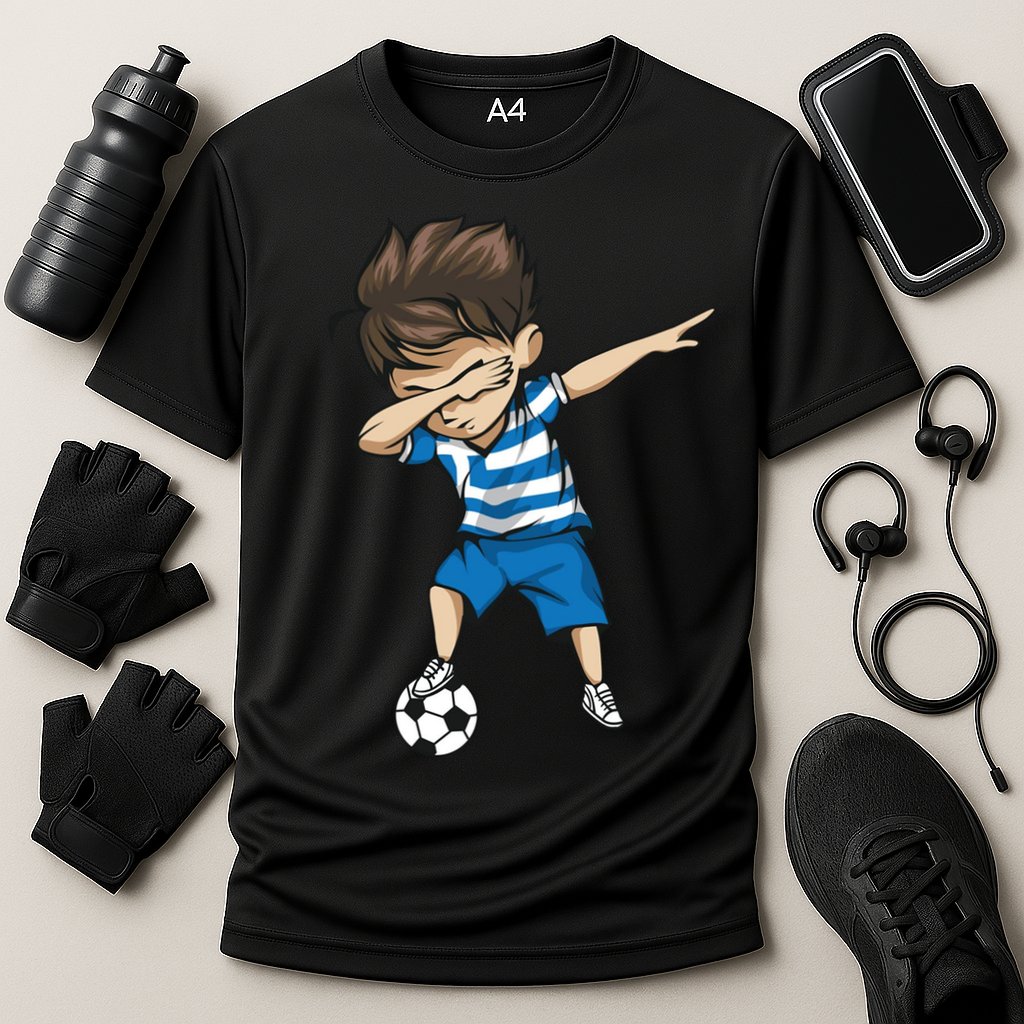 Dabbing Soccer Boy Greece Performance Shirt