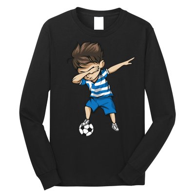 Dabbing Soccer Boy Greece Long Sleeve Shirt