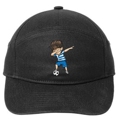 Dabbing Soccer Boy Greece 7-Panel Snapback Hat