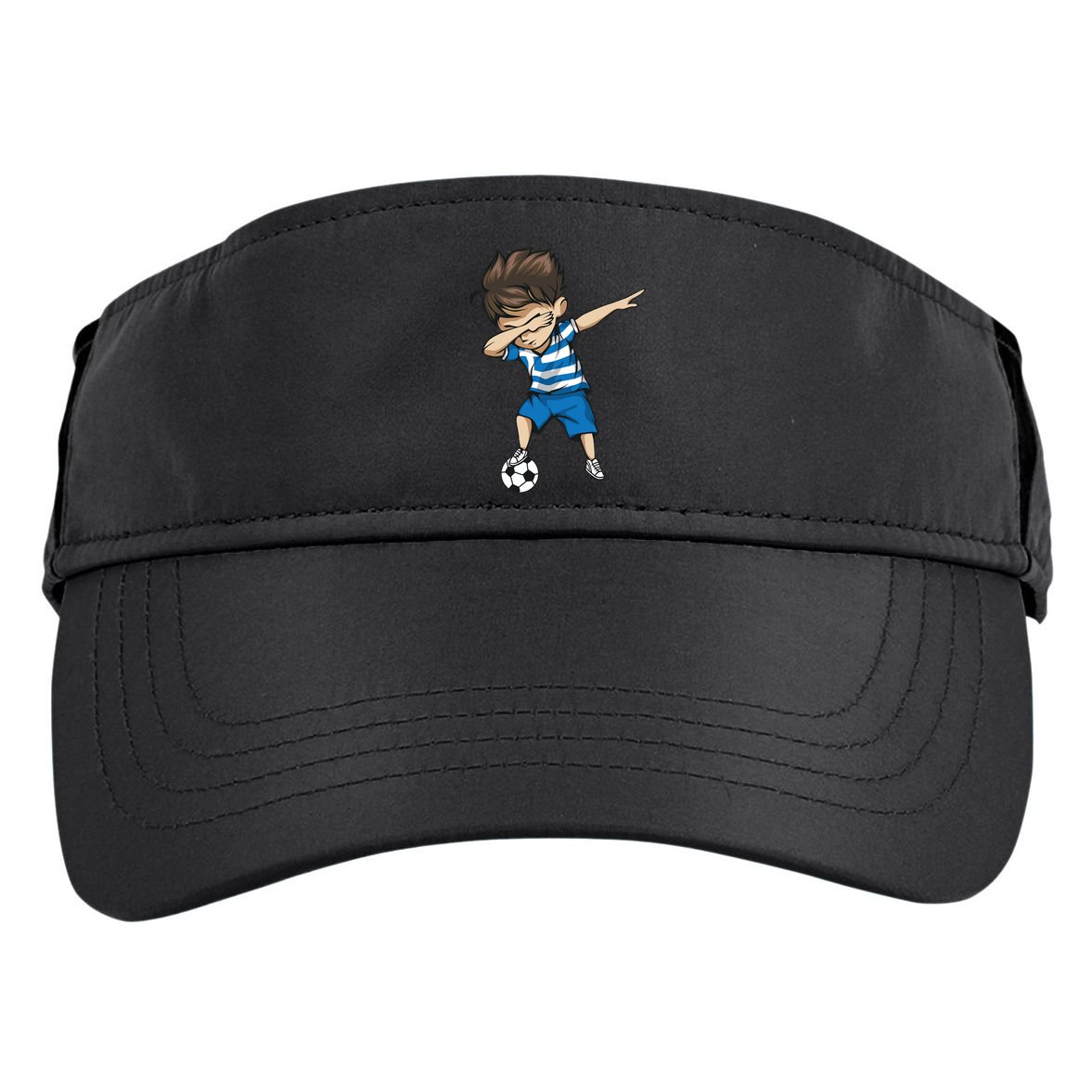 Dabbing Soccer Boy Greece Adult Drive Performance Visor