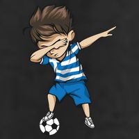 Dabbing Soccer Boy Greece Adult Drive Performance Visor