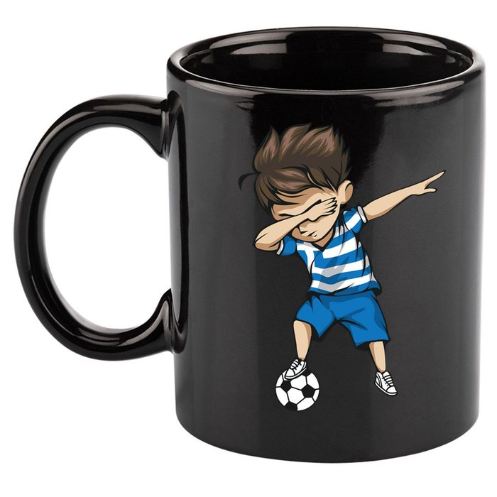 Dabbing Soccer Boy Greece 11oz C Handle Ceramic Mug