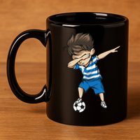 Dabbing Soccer Boy Greece 11oz C Handle Ceramic Mug