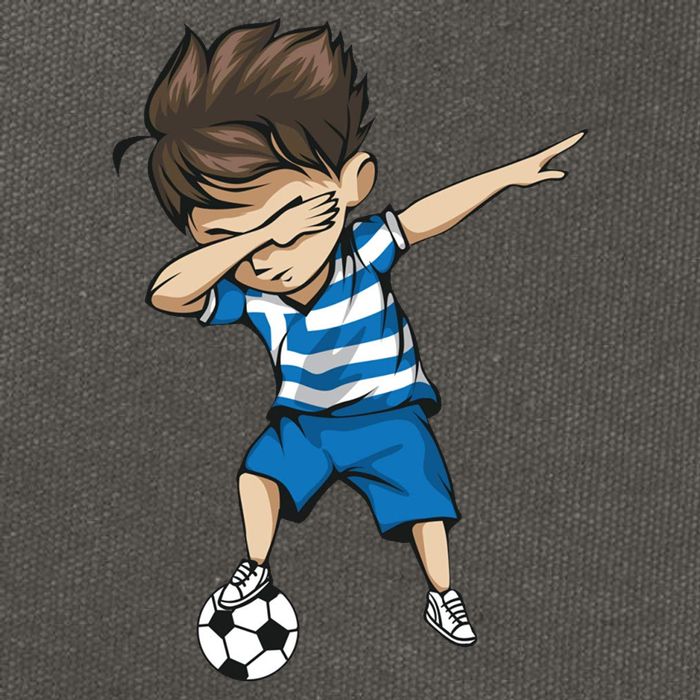 Dabbing Soccer Boy Greece Cotton Canvas Backpack