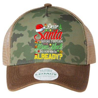 Dear Santa Before I Explain How Much Do You Know Already Legacy Tie Dye Trucker Hat