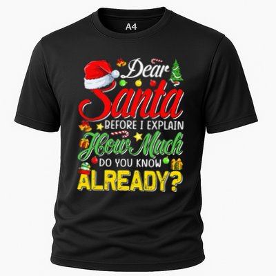 Dear Santa Before I Explain How Much Do You Know Already Performance Shirt