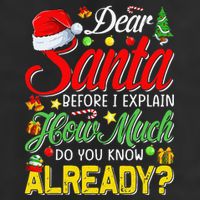 Dear Santa Before I Explain How Much Do You Know Already 25L Jumbo Tote