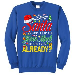 Dear Santa Before I Explain How Much Do You Know Already Sweatshirt