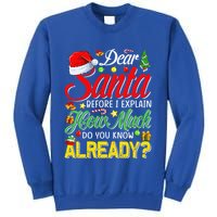 Dear Santa Before I Explain How Much Do You Know Already Sweatshirt