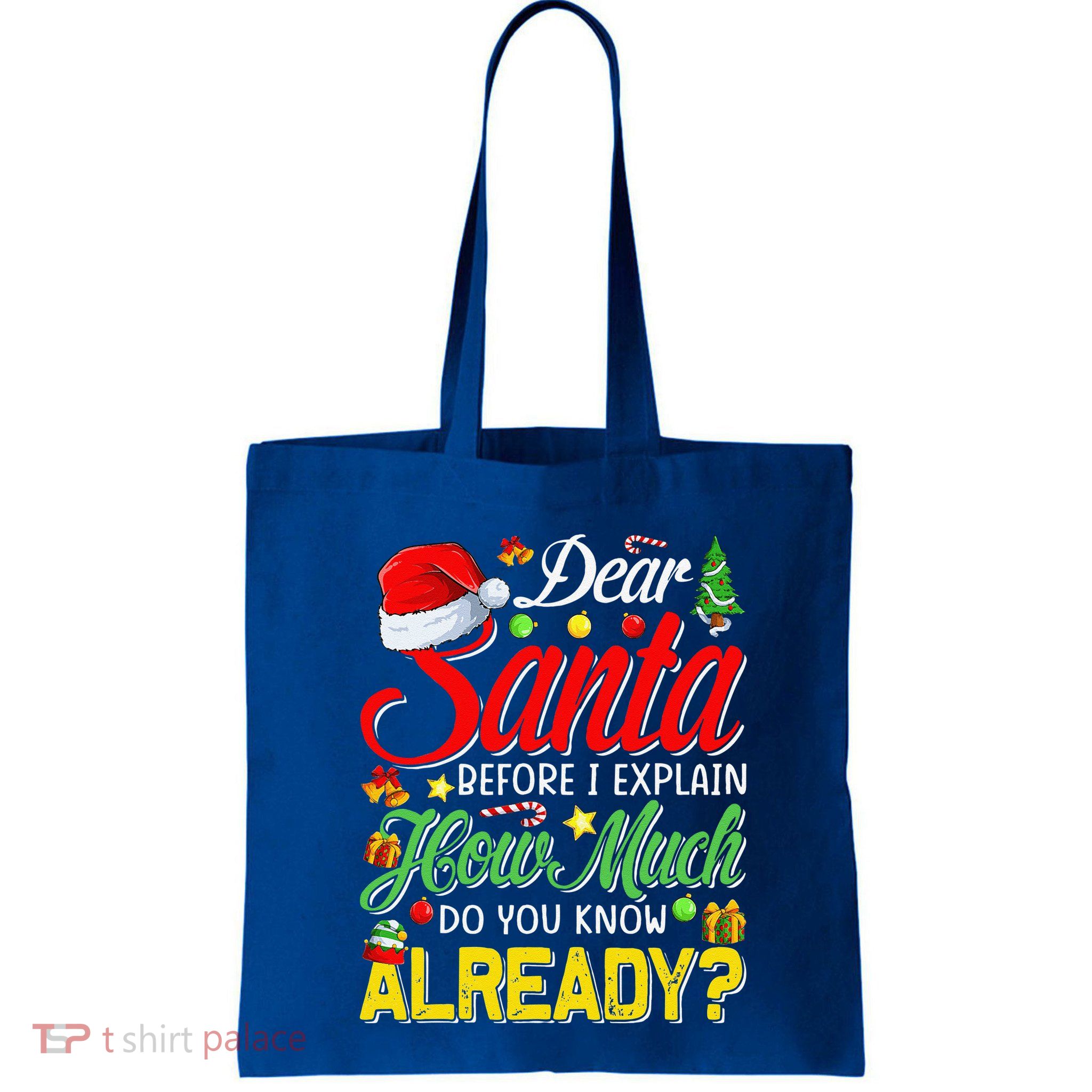 Dear Santa Before I Explain How Much Do You Know Already Bag