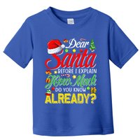Dear Santa Before I Explain How Much Do You Know Already Toddler T-Shirt