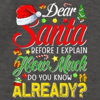 Dear Santa Before I Explain How Much Do You Know Already Vector Backpack