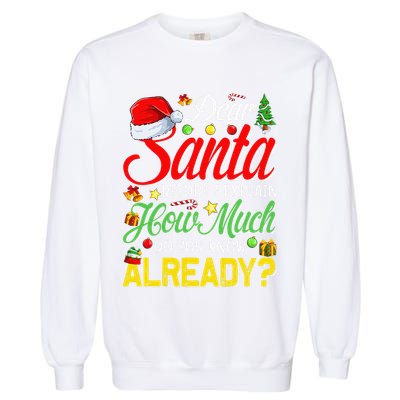 Dear Santa Before I Explain How Much Do You Know Already Garment-Dyed Sweatshirt