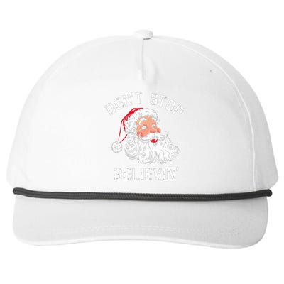 DonT Stop Believing Christmas Vintage Santa Funny Xmas Snapback Five-Panel Rope Hat