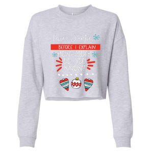 Dear Santa Before I Explain How Much Do You Know Christmas Gift Cropped Pullover Crew