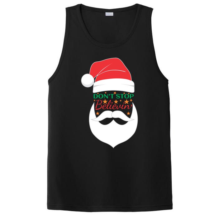 Dont Stop Believing Cute Santa Gift PosiCharge Competitor Tank